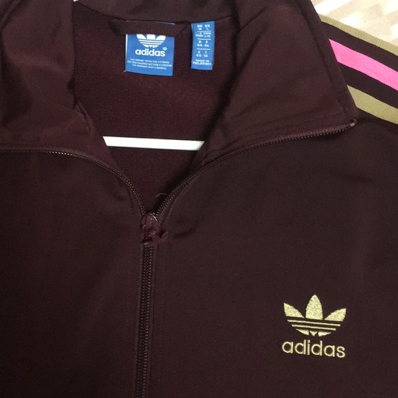 adidas Tops | Burgundy Adidas Tracksuit | Poshmark